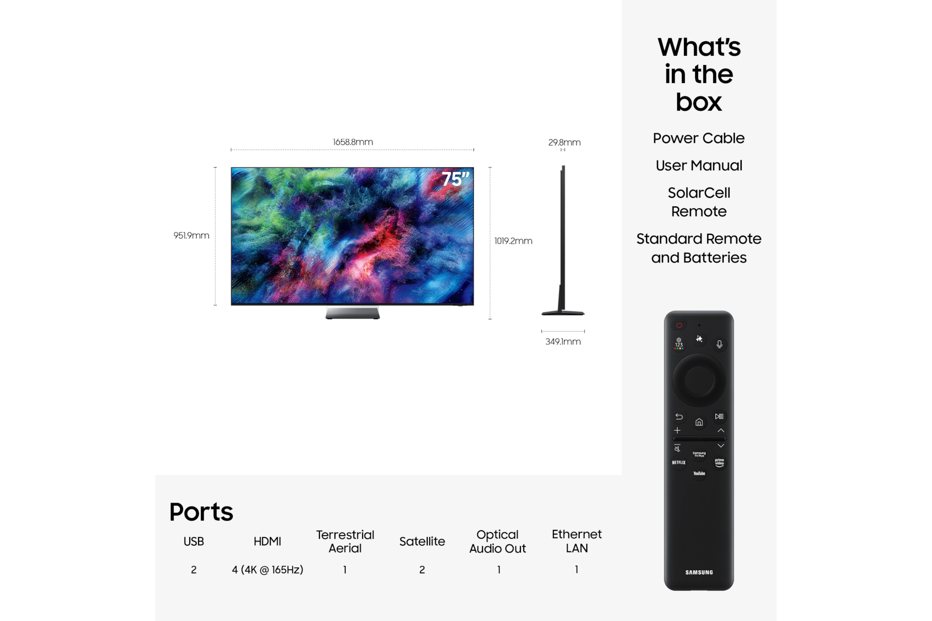 75'' Micro RGB R95H 4K Samsung Vision AI Smart TV (2026) Black