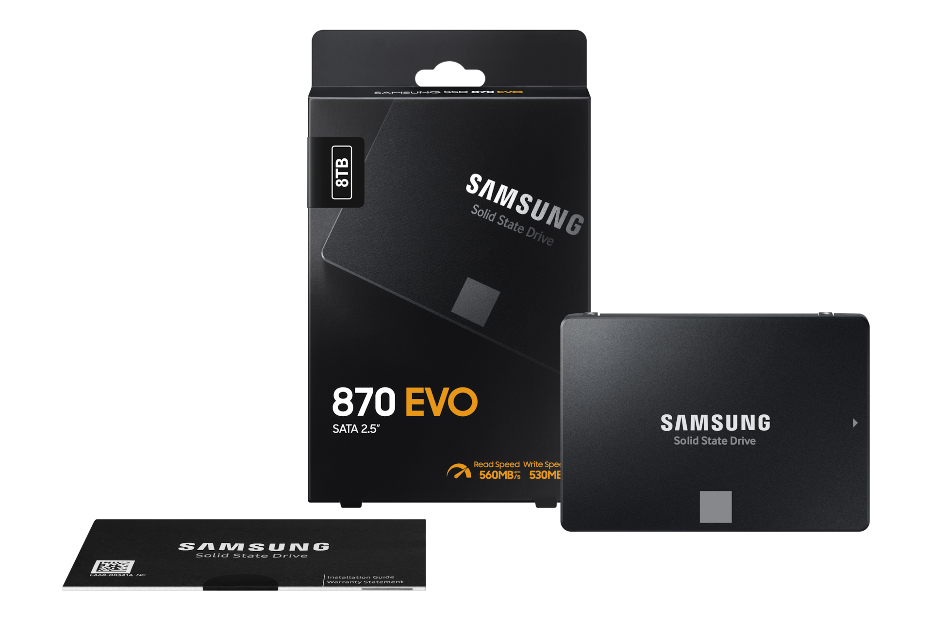 SSD 870 EVO SATA III  2.5 inch MZ-77E250B/EU PKG-Fullshot Black 