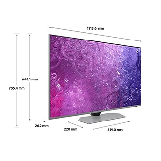 50 inch deals tv size