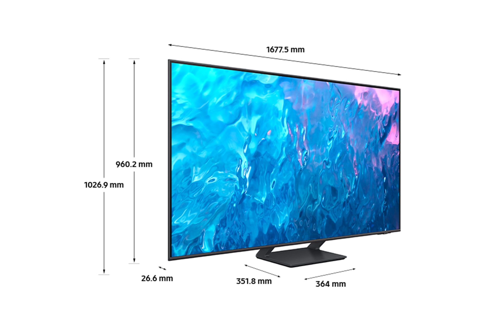 SAMSUNG 75 Class Q70C QLED 4K Smart TV QN75Q70CAFXZA 2023