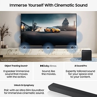 77" OLED S95F  4K  Vision AI Smart TV (2025) Black