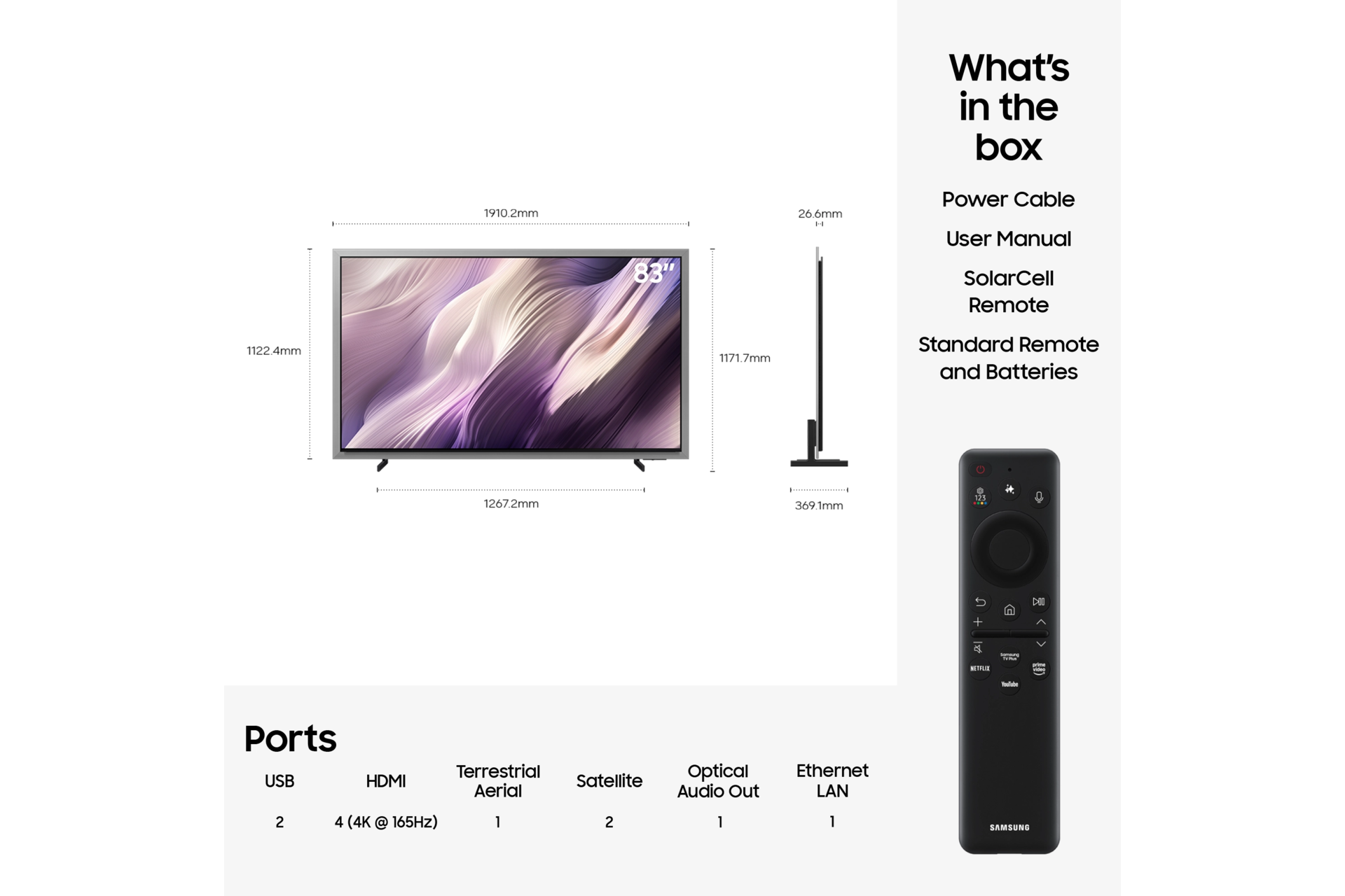 83" OLED S99H 4K Samsung Vision AI Smart TV Silver
