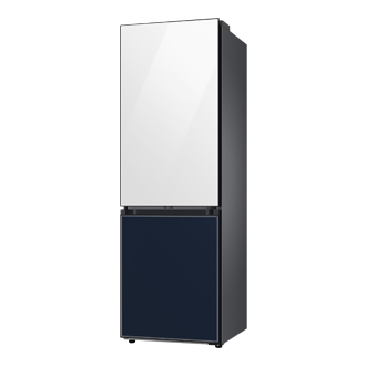 Navy & White Bespoke Glass Fridge Freezer RB34A6B2E8A | Samsung UK