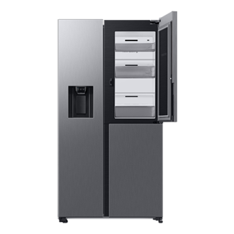 Samsung Series 9 RH68B8830S9/EU Side by Side Fridge Freezer with Food  Showcase™ and SpaceMax™, F Rated in Silver