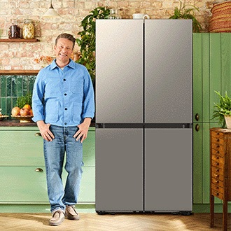 Bespoke AI 4 Door French Door Refrigerator Series 8 SpaceMax 669L Stainless Steel