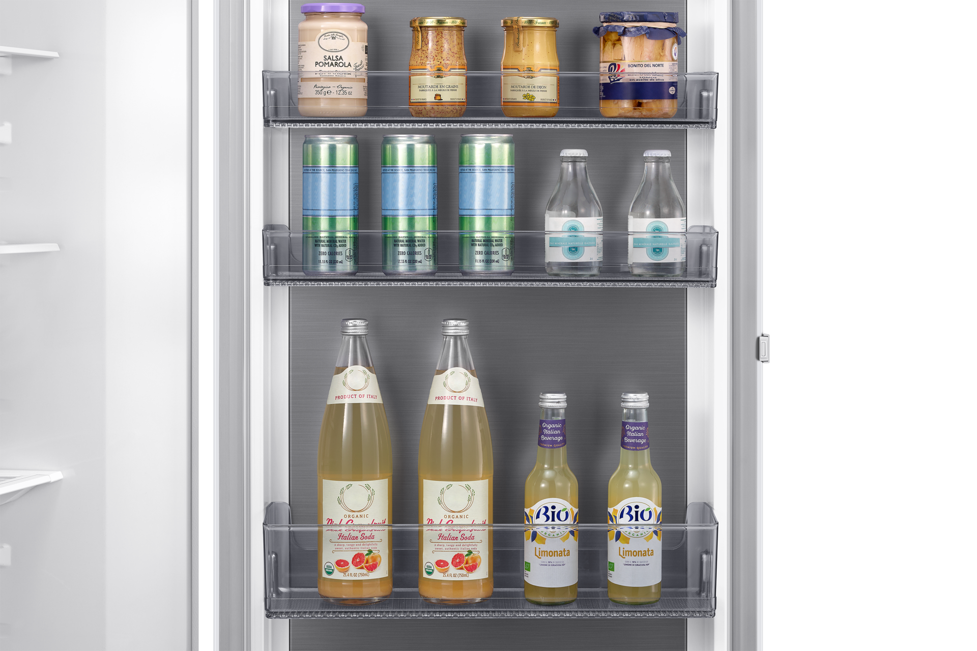 Tall One Door RI80H/24 AI precise cooling 387L Detail-Metal-Door White 