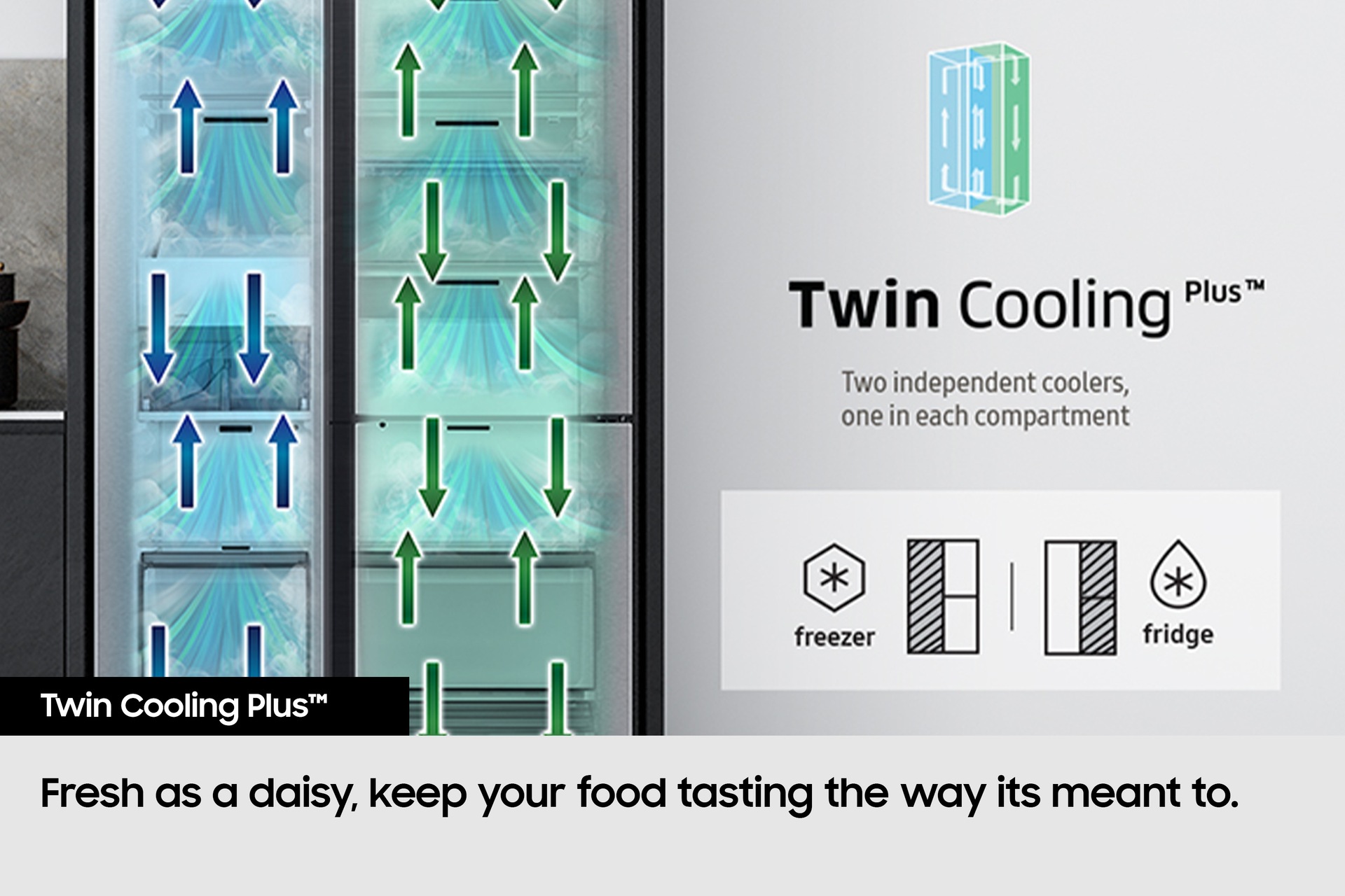 Bespoke AI Side-By-Side Refrigerator Series 7 SpaceMax™ 578L Black