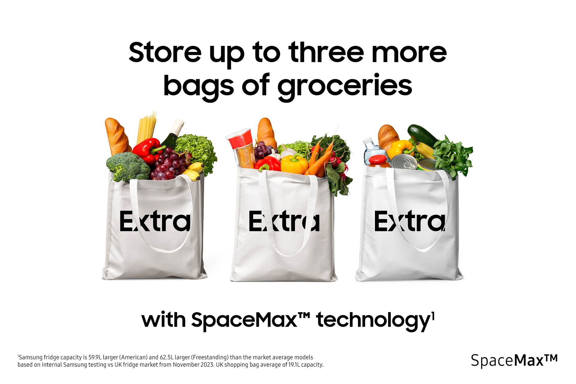 Bespoke AI Side-By-Side Refrigerator Series 7 SpaceMax™ 578L Silver