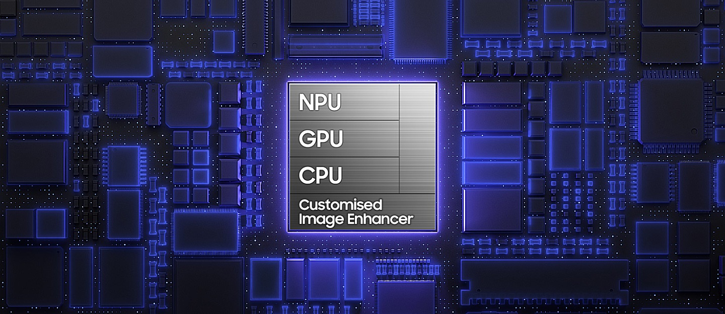 Un chipset. GPU, NPU, CPU y optimizador de imagen personalizado.
