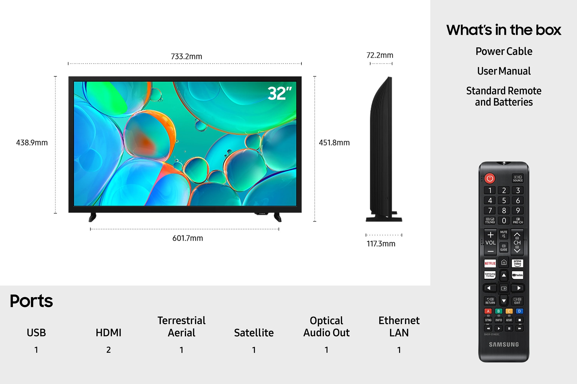 32" HD H5020 Smart TV (2025) Black