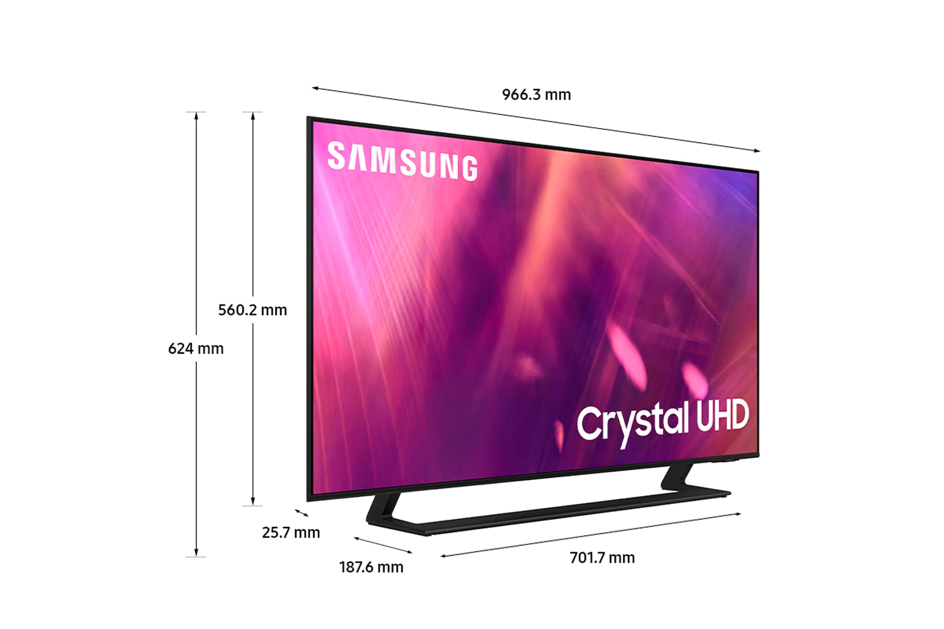 Samsung 43 Inch AU7020 UHD HDR 4K Smart TV (2023) - Crystal UHD 4K Smart TV  With HDR Picture, Adaptive Sound Lite, PurColour Colour Technology 