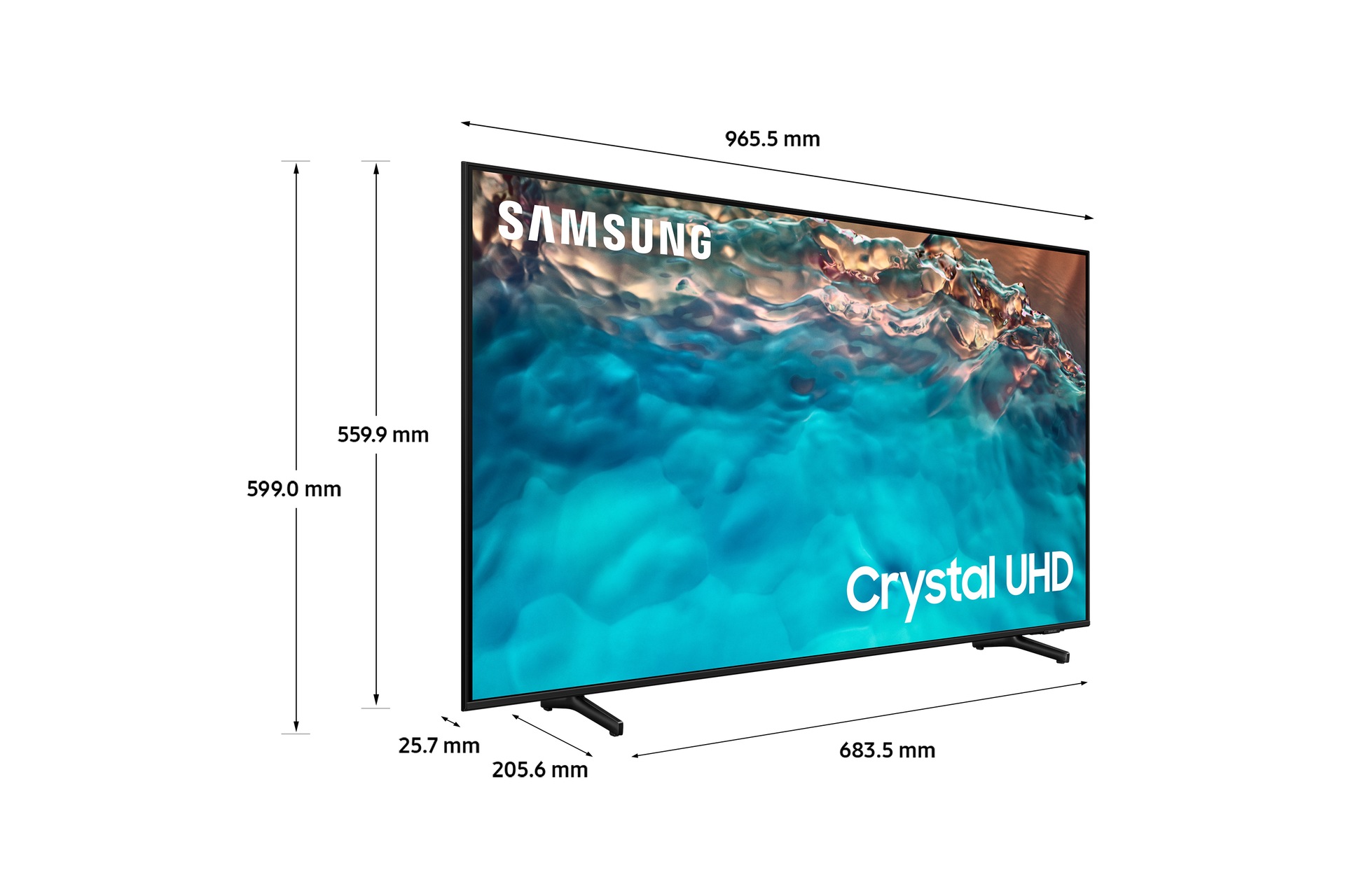 Samsung 43 Inch AU7020 UHD HDR 4K Smart TV (2023) - Crystal UHD 4K Smart TV  With HDR Picture, Adaptive Sound Lite, PurColour Colour Technology 