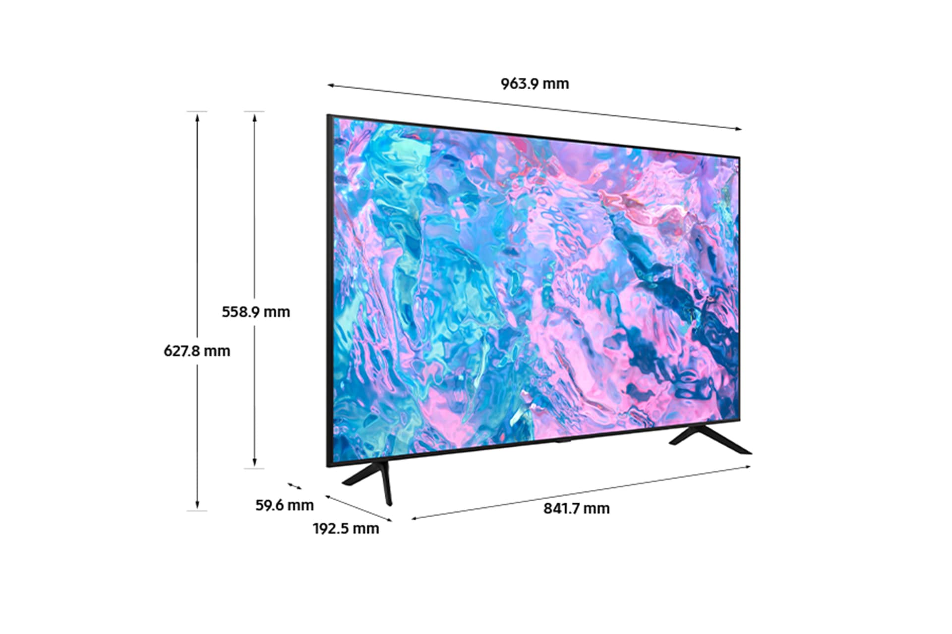 Samsung TV 43 Smart 4K Crystal UHD - Série 7 43AU7100 - Electro Mall