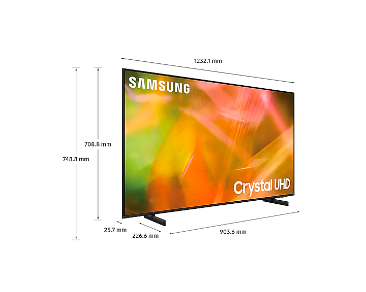 UE43AU8000KXXU Samsung AU8000 43 Inch Smart TV 2021 - Crystal 4K AirSlim Smart TV with HDR10+ Adaptive Sound Built in Alexa Samsung Q-Symphony Audio Motion Xcelerator Dynamic Crystal Colour