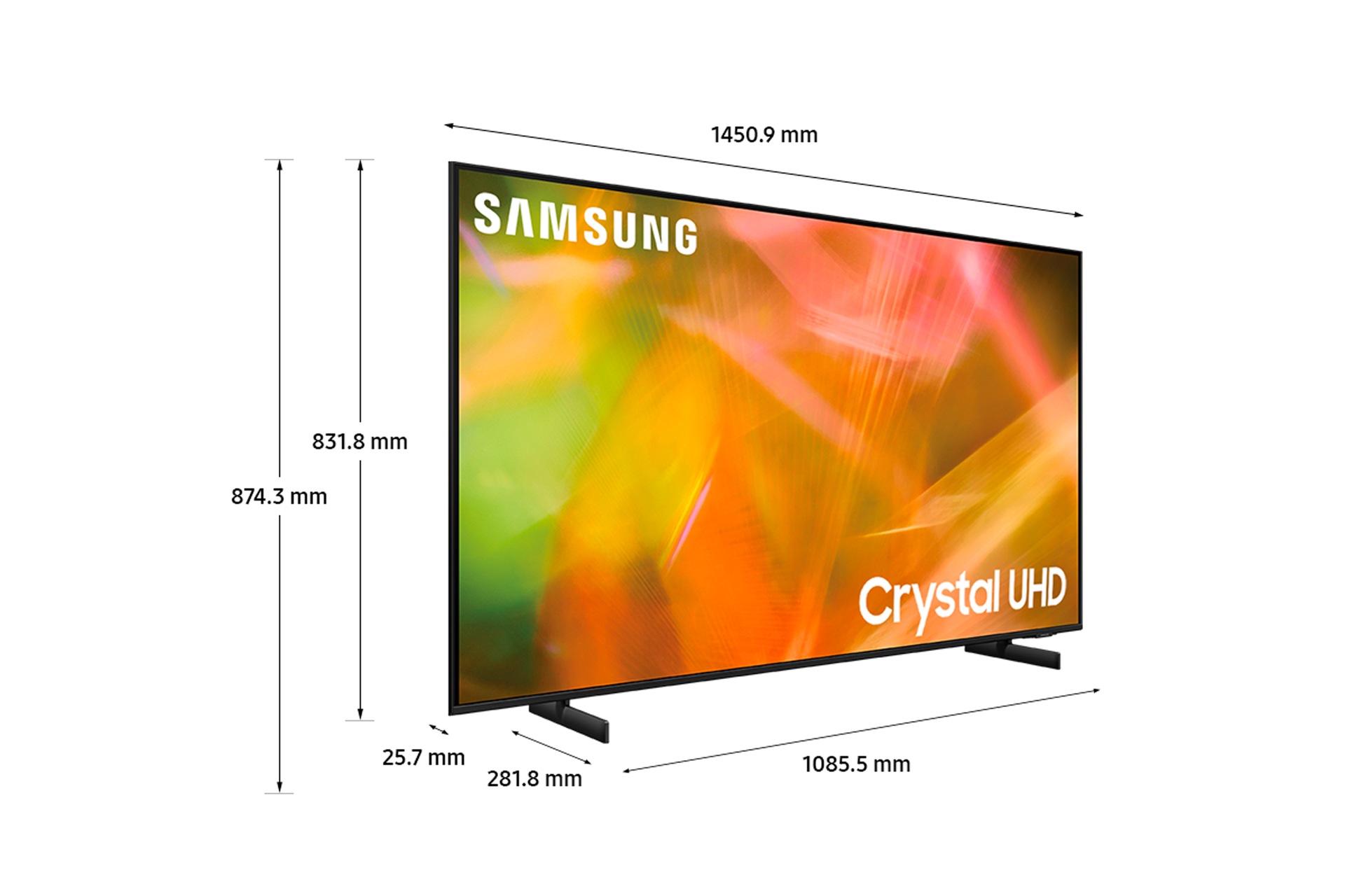 Televisor Samsung Smart TV 65 Crystal UHD 4K UN65AU8000GXPE (2021