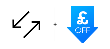 Trade in + price drop icon are shown