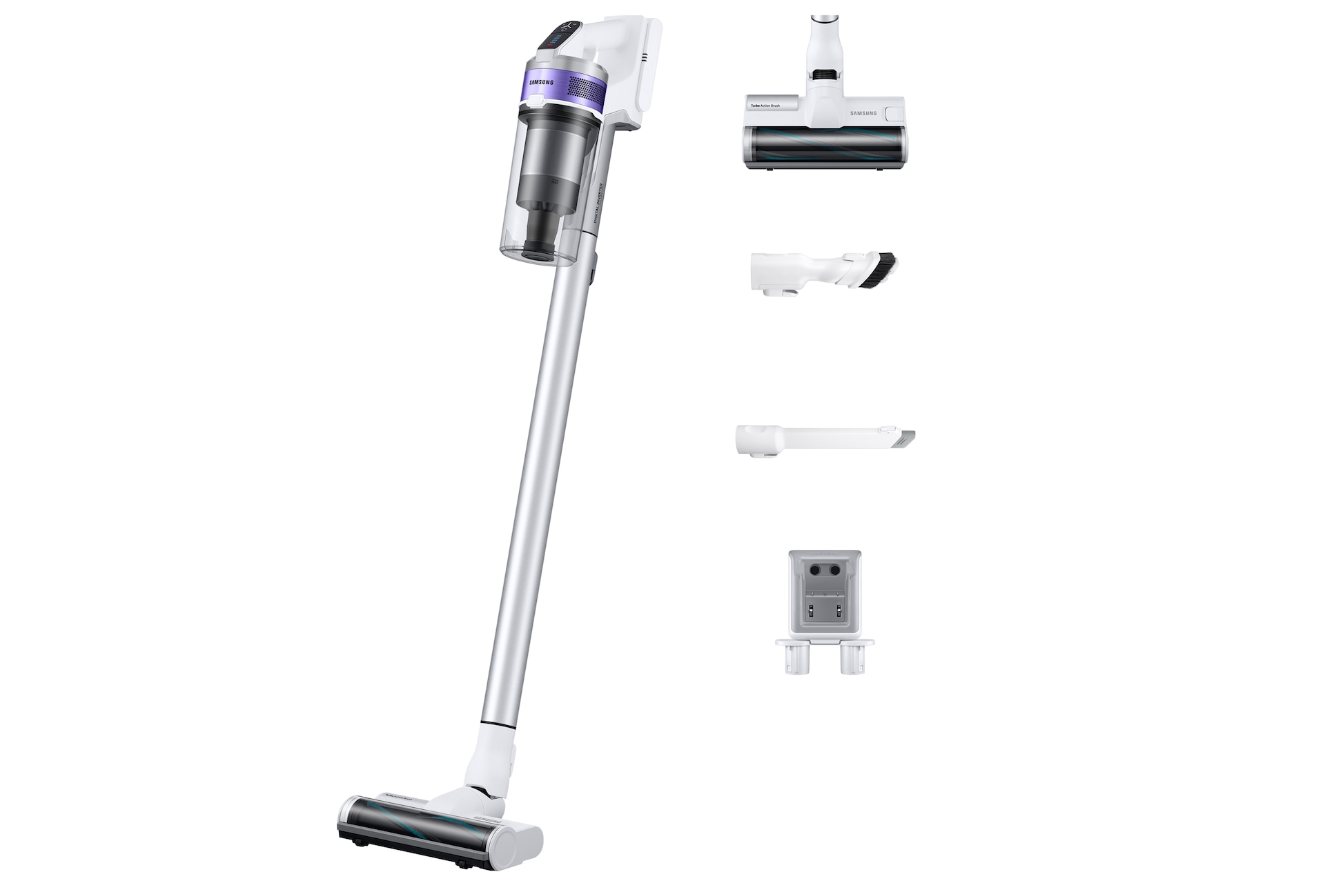 Jet 70 Pet Cordless Stick Vacuum with Turbo Action Brush in Airborne White