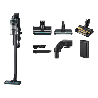Jet 85S Stick VC 250W / 60 Min. 2.43kg with the Slim LED Brush Front Phantom Green 