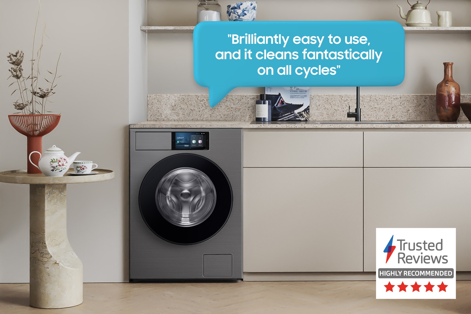 Bespoke AI Front-Load Washing Machine Series 9 AI Home 9KG Dark Steel