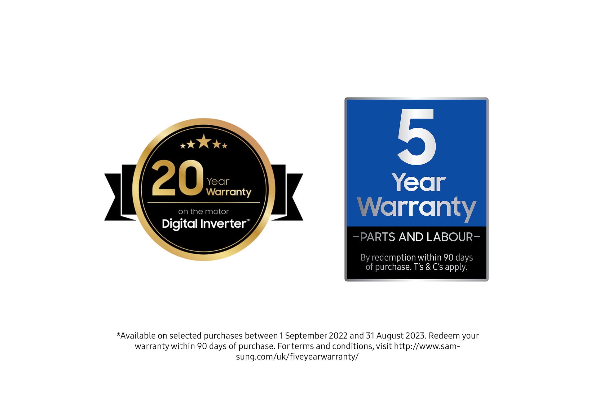 warranty logos 20 year and 5 year