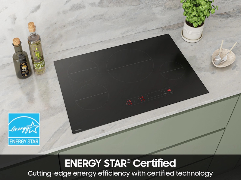 30" Induction Cooktop with Anti-Scratch Matte Glass and Sync Burners in Black Black