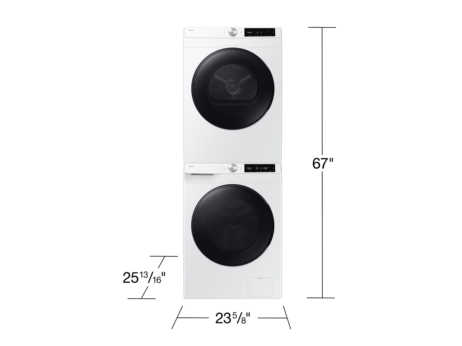 Dimensions of stacked compact front load washer and dryer