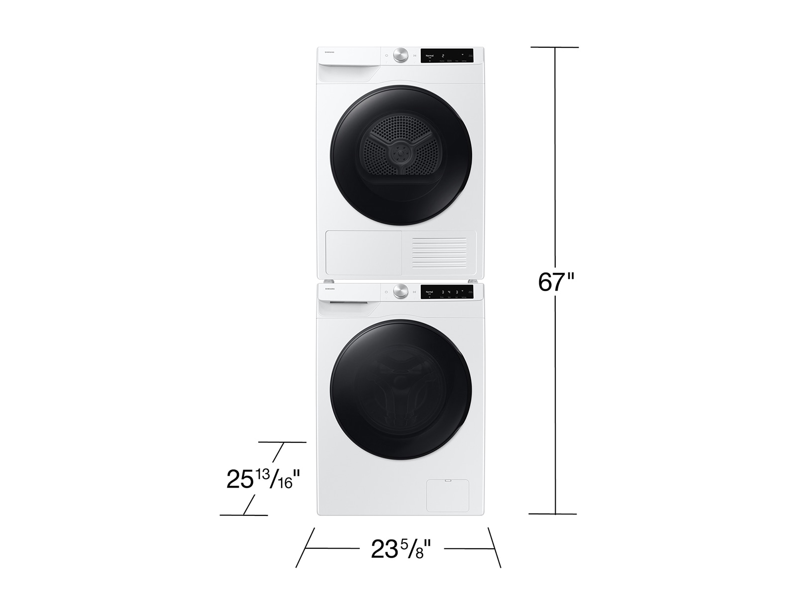 Dimensions of stacked compact front load washer and dryer