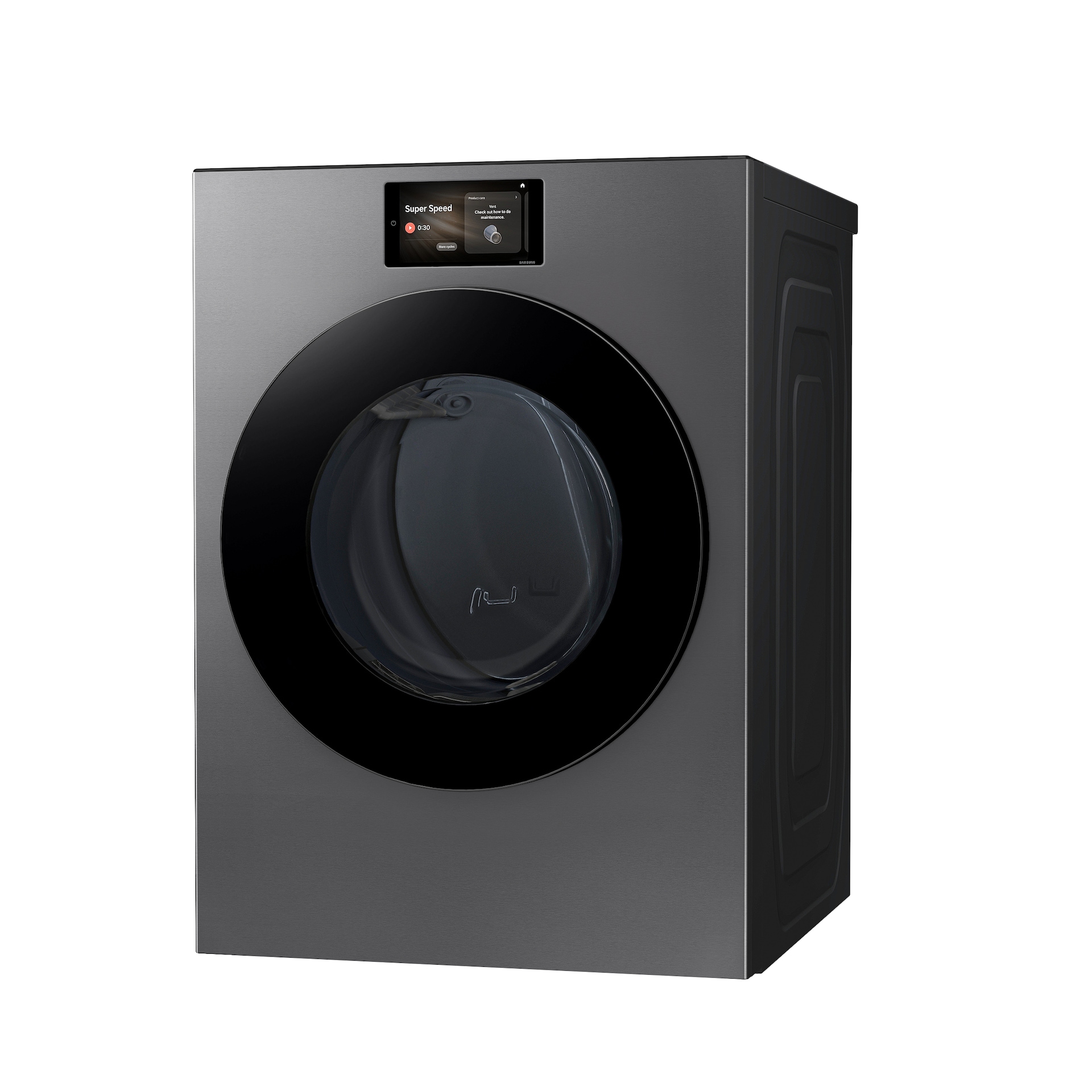 7.6 cu. ft. Bespoke AI Ultra Capacity Front Load Gas Dryer with AI Home and AI OptiDry+ in Dark Steel