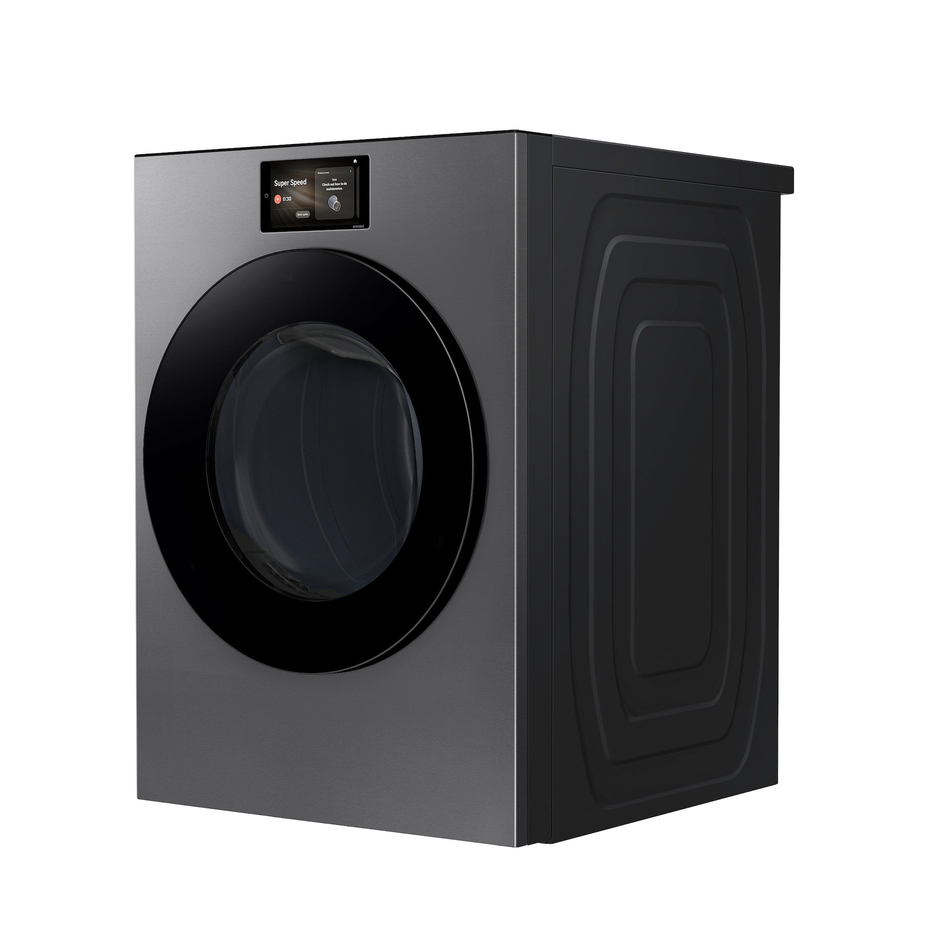 7.6 cu. ft. Bespoke AI Ultra Capacity Front Load Gas Dryer with AI Home and AI OptiDry+ in Dark Steel