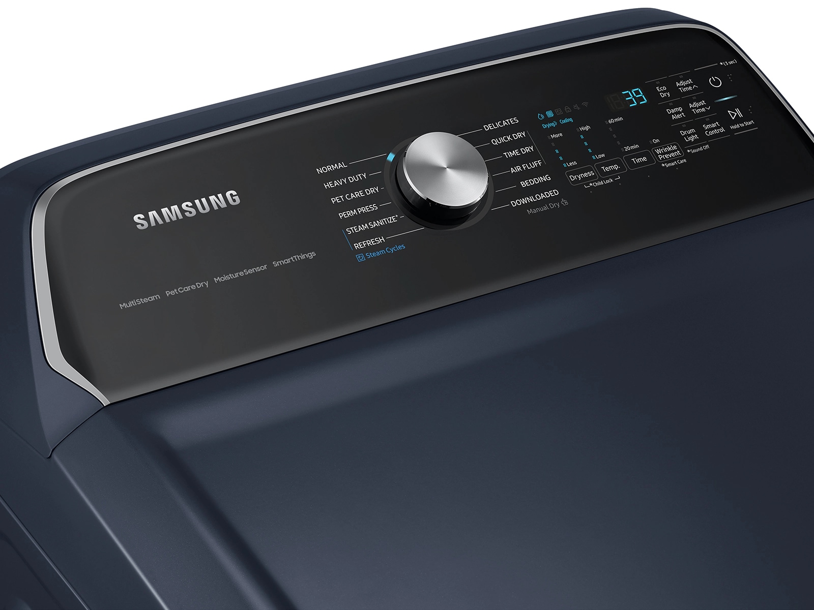 7.4 cu. ft. Smart Electric Dryer with Pet Care Dry and Steam Sanitize+ in Brushed Navy Navy