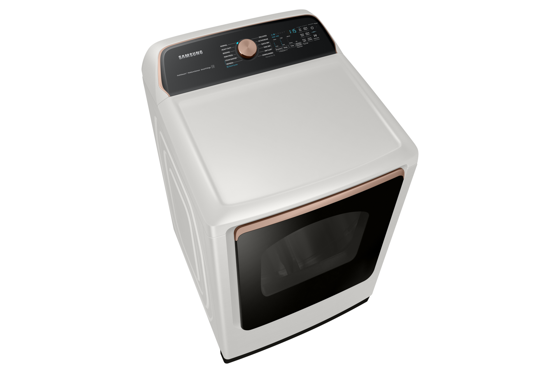 7.4 cu. ft. Smart Electric Dryer with Steam Sanitize+ in Ivory L-Dynamic Ivory White 