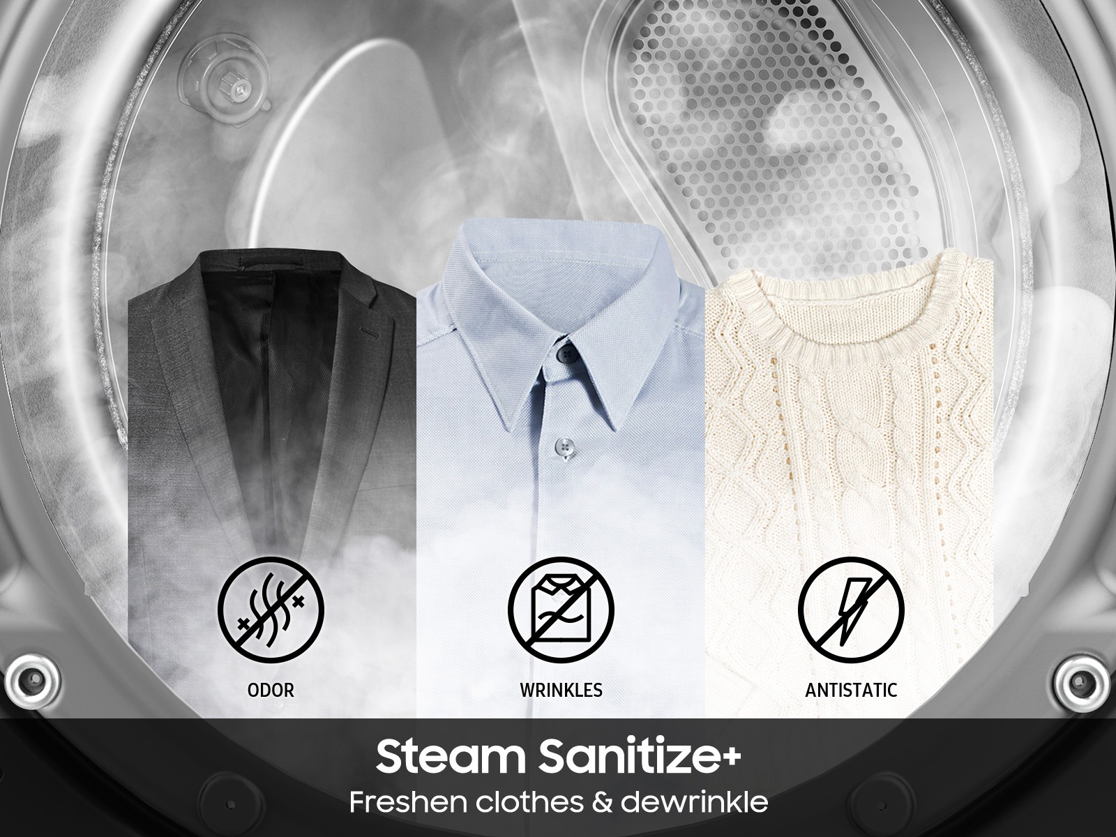 7.4 cu. ft. Smart Electric Dryer with Steam Sanitize+ in White