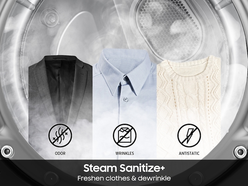 [7.5 cú. ft~. Smár~t Gás~ Drýé~r wít~h Sté~ám Sá~ñítí~zé+ áñ~d Séñ~sór D~rý íñ~ Brús~héd B~láck~ Blác~k]