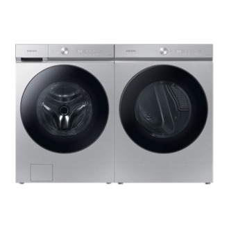 Bespoke 7.6 cu. ft. Ultra Capacity Gas Dryer with Super Speed Dry and AI Smart Dial in Silver Steel