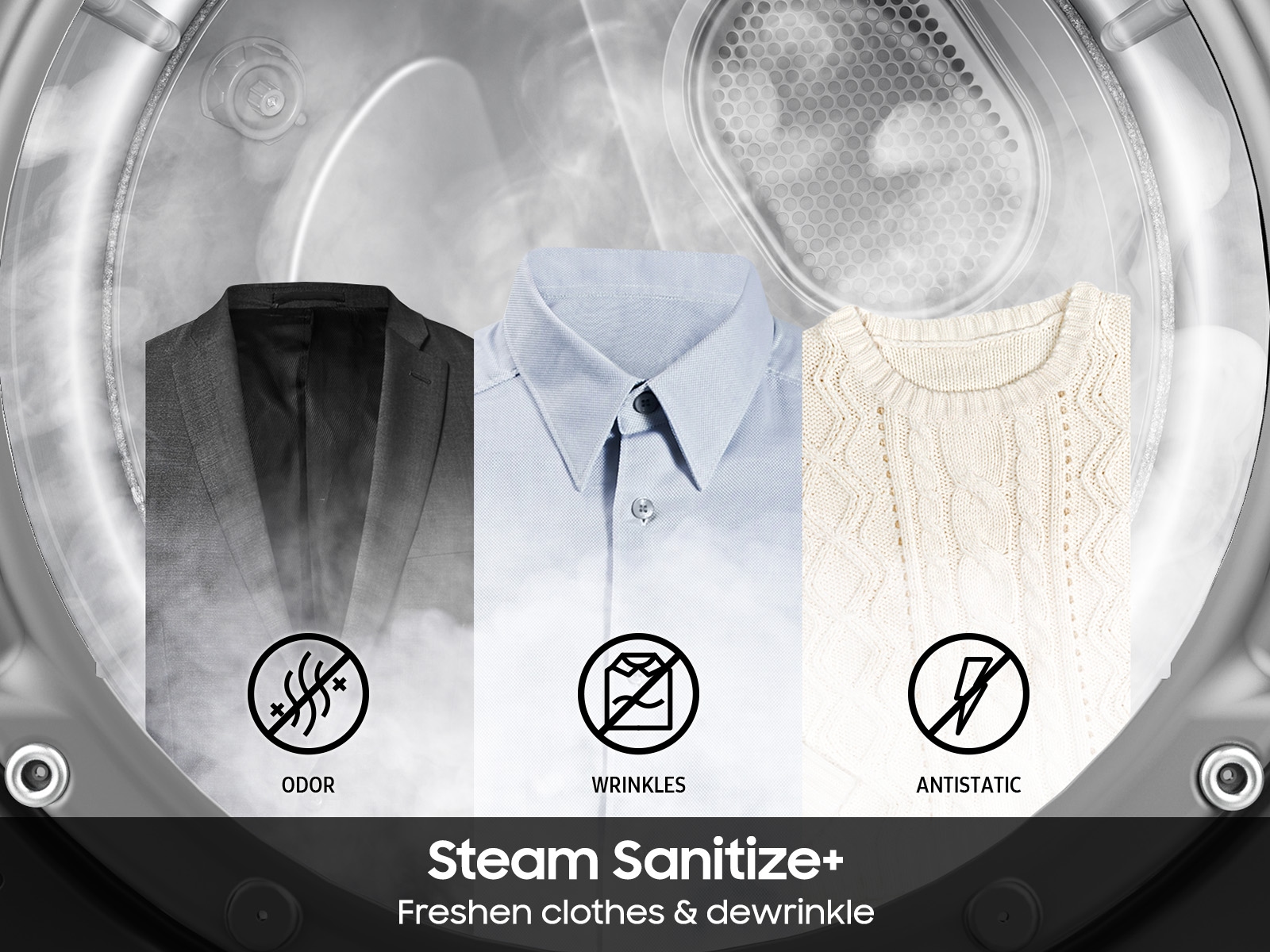 7.4 cu. ft. Smart Gas Dryer with Steam Sanitize+ in Brushed Black