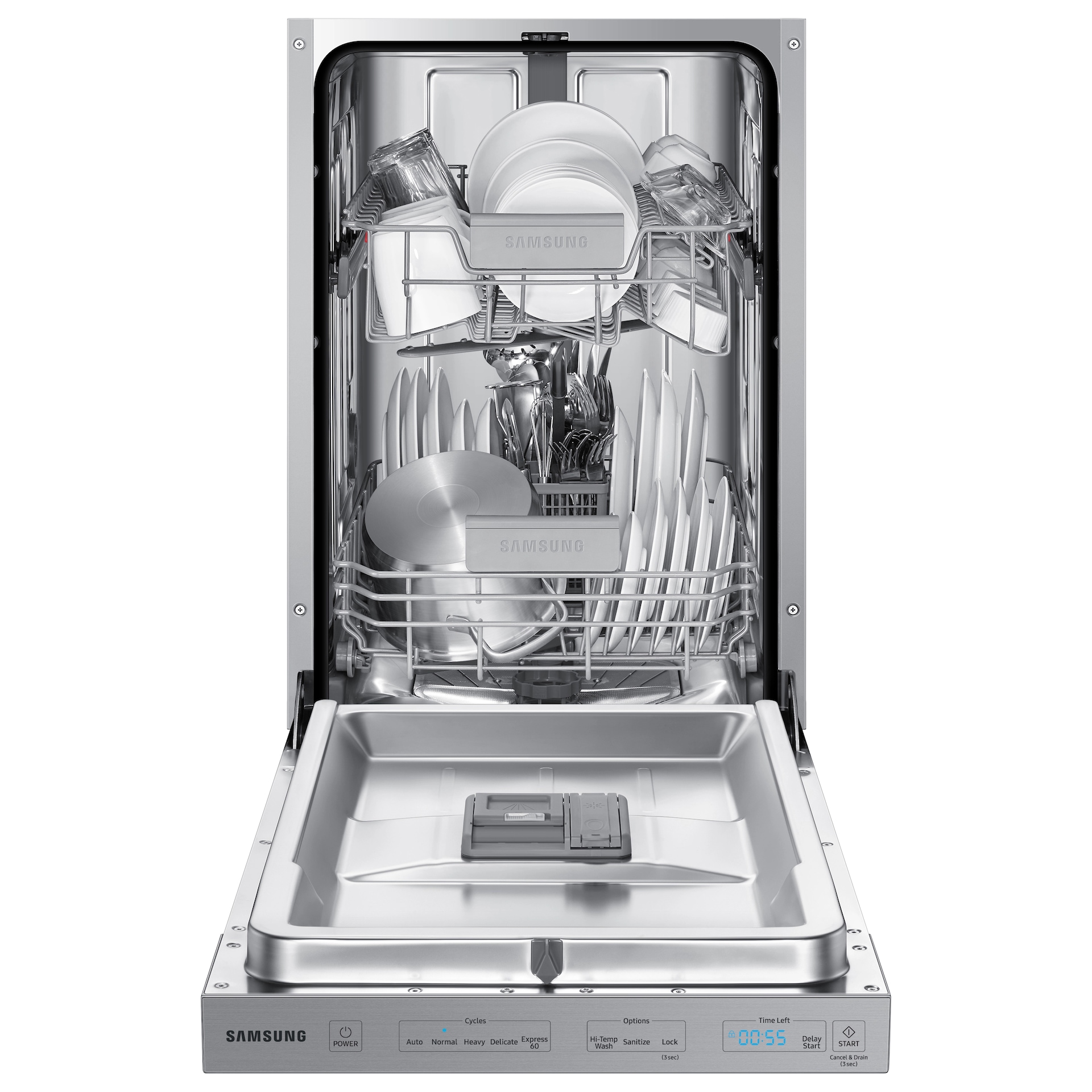 Whisper Quiet 46 dBA Dishwasher in Stainless Steel