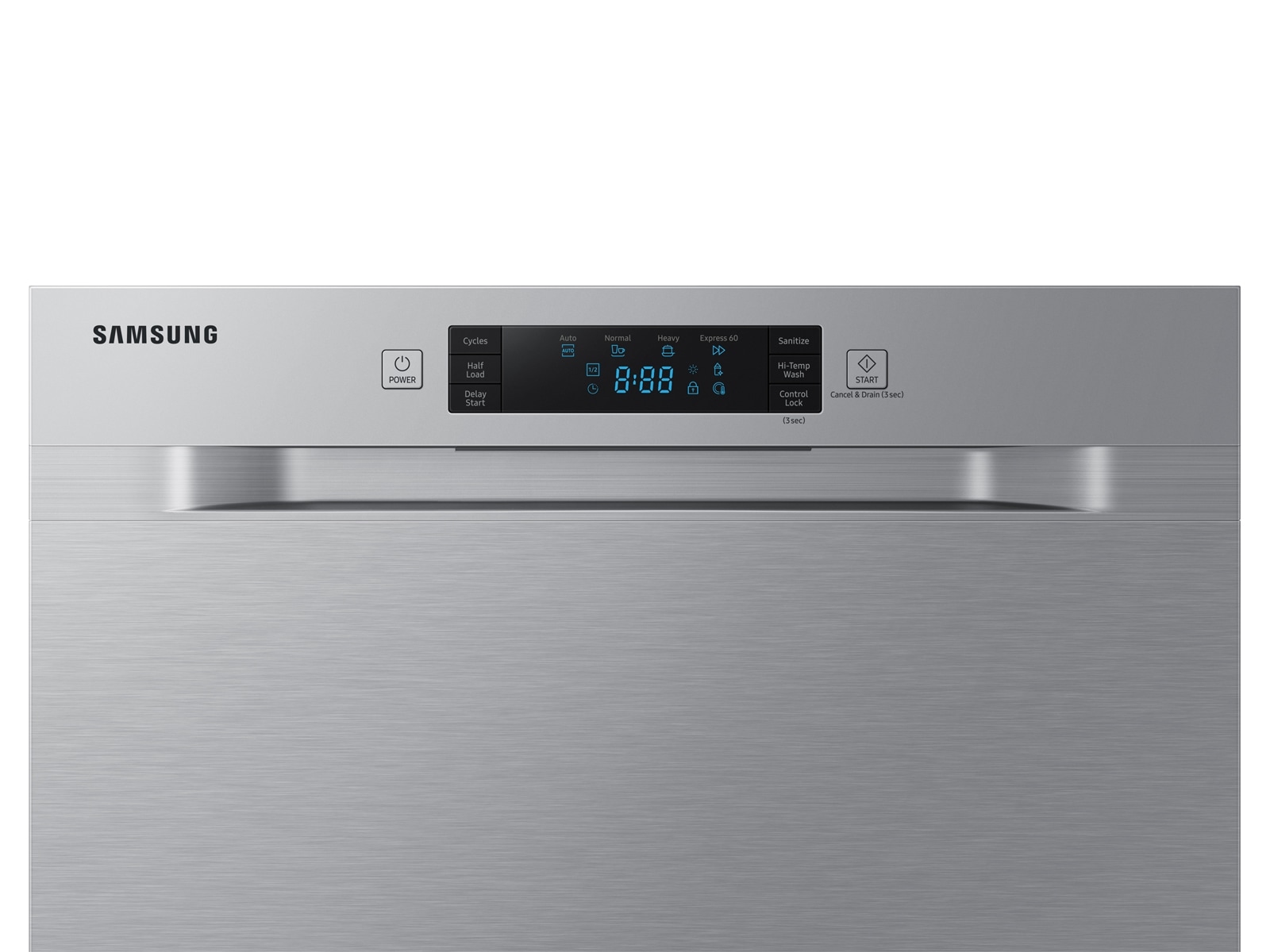 Front Control 52 dBA ADA Dishwasher Silver