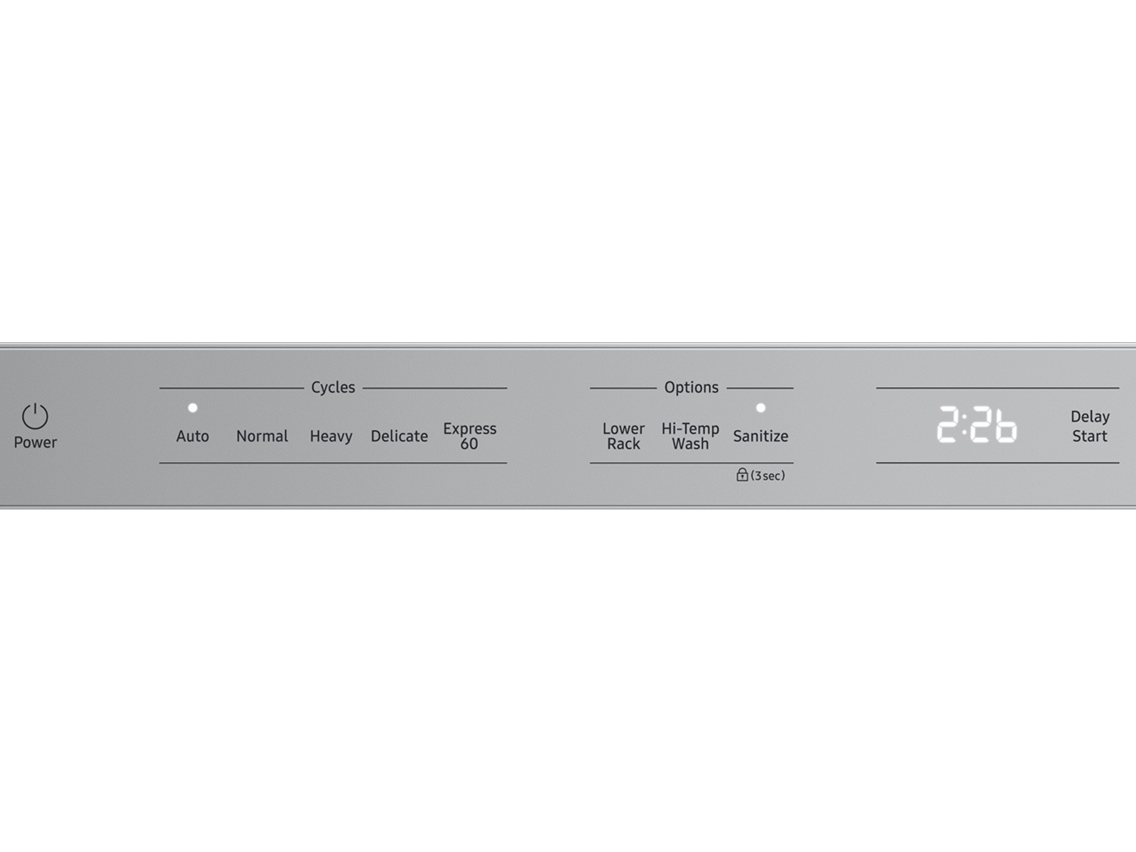 Control Panel for 48dBA Dishwasher with 3rd Rack and AutoRelease Door Drying