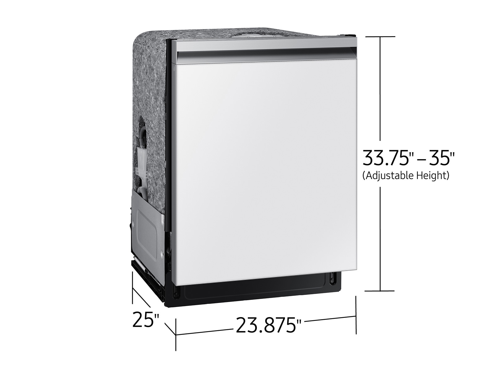 Bespoke AutoRelease Smart 46dBA Dishwasher with StormWash™ in White Glass White