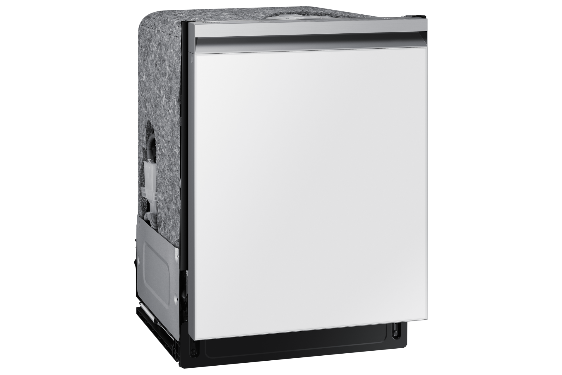 Bespoke AutoRelease Smart 46dBA Dishwasher with StormWash™ in White Glass L-Perspective White 