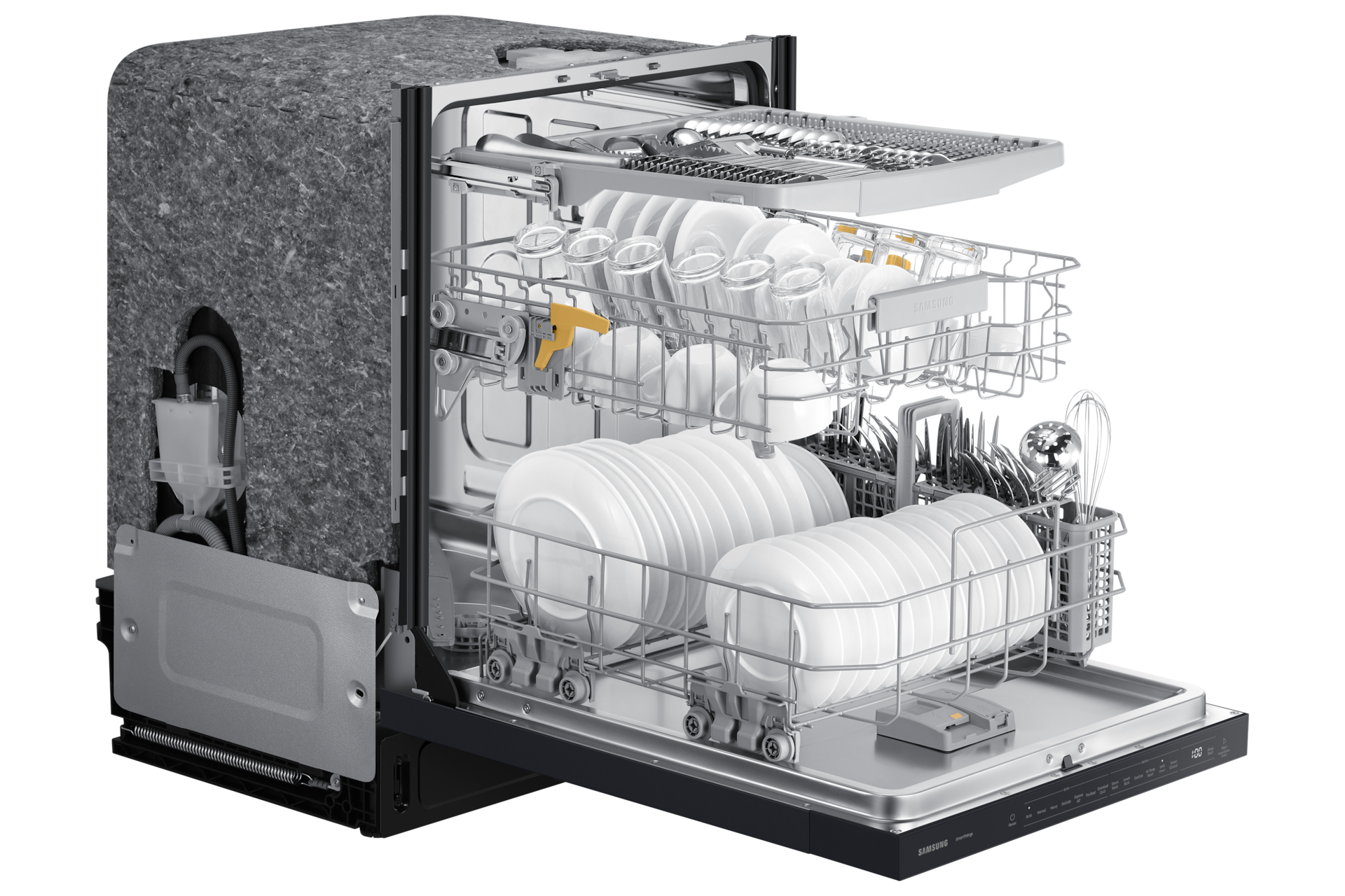 AutoRelease Smart 46dBA Dishwasher with StormWash™ Side-Perspective2 Black 