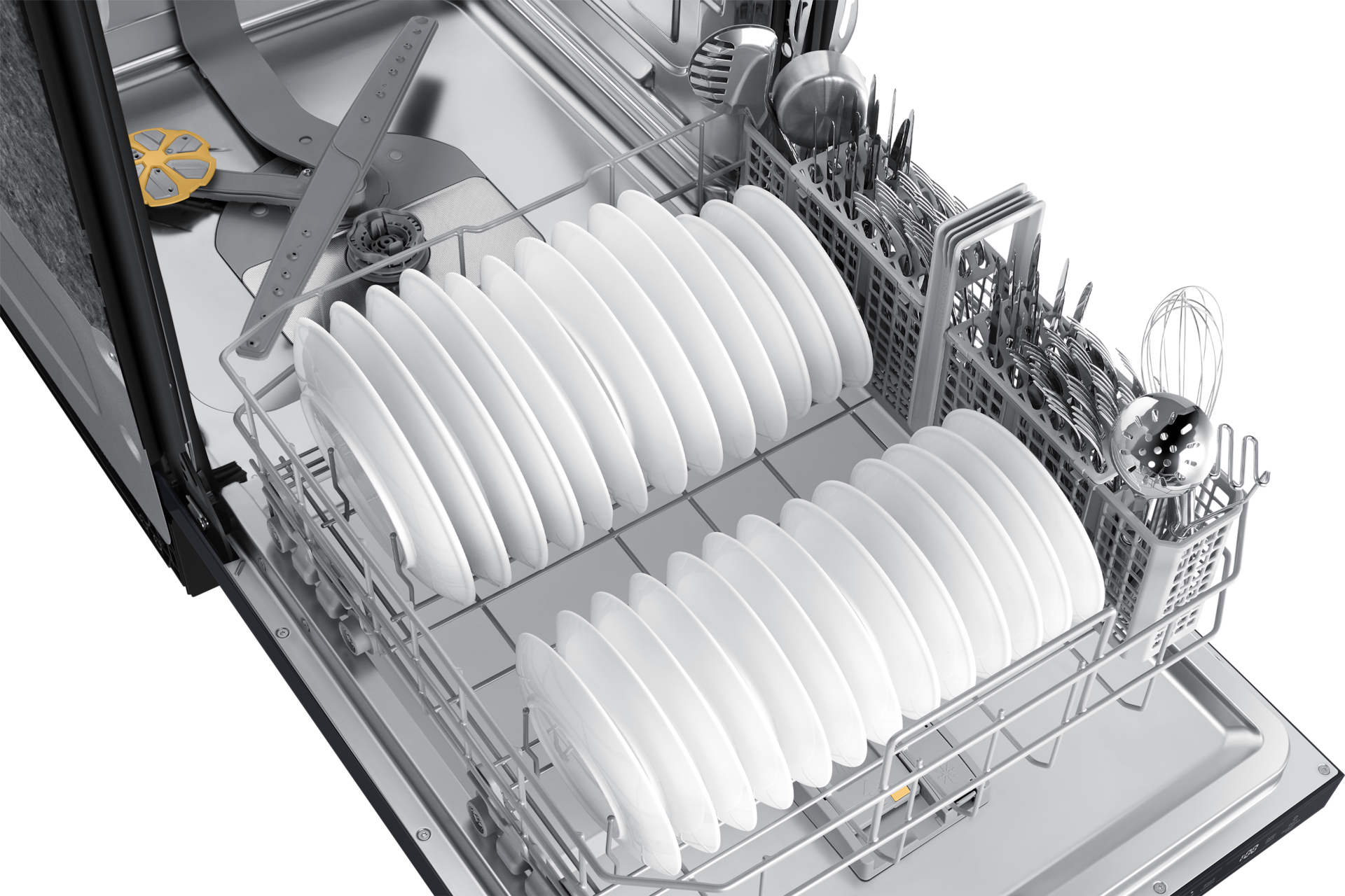 AutoRelease Smart 46dBA Dishwasher with StormWash™ Tilted-Top-view3 Black 