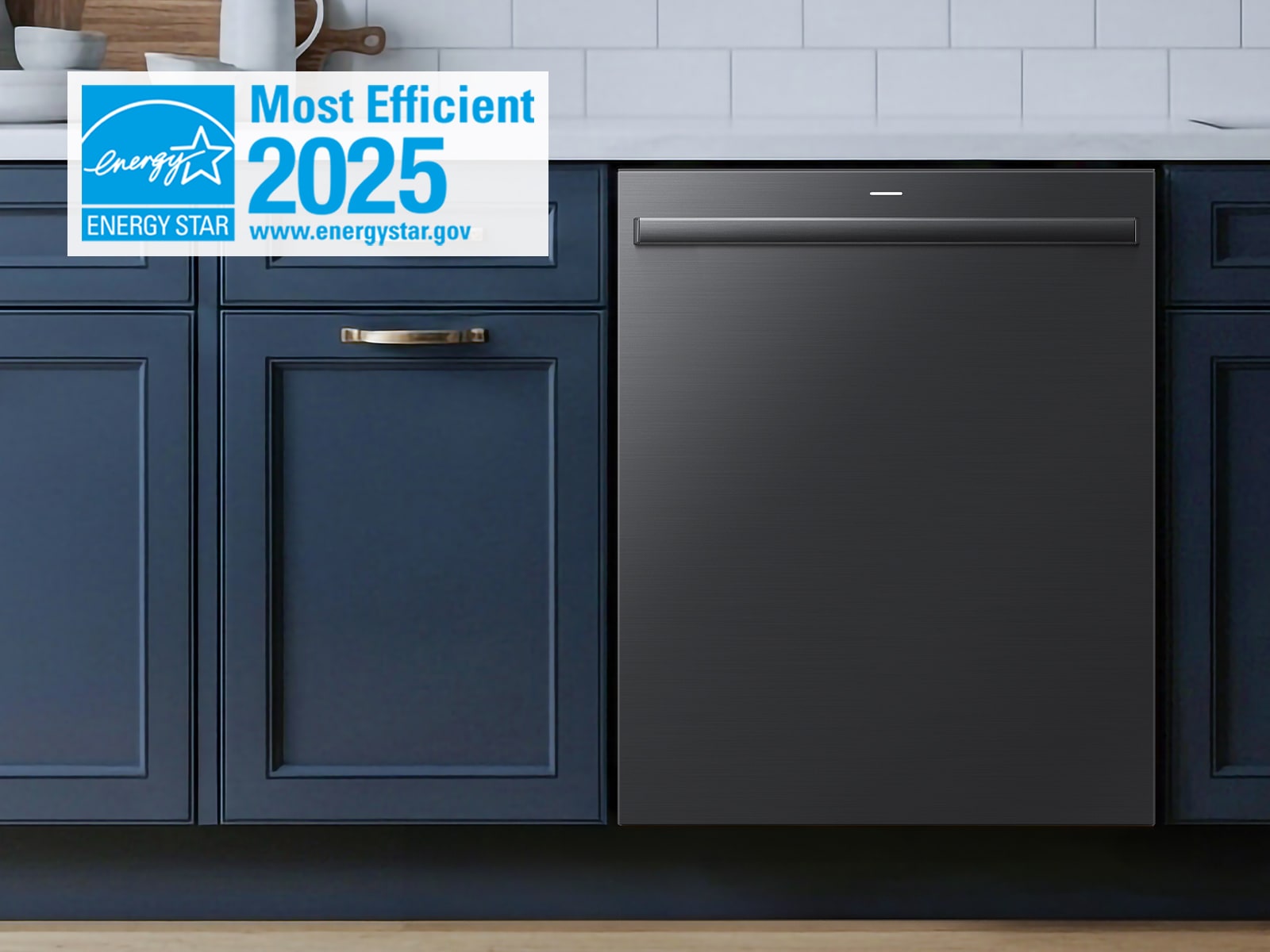 Bespoke AI Smart Dishwasher AI Wash &amp; 3rd Rack Washing System | AutoRelease Door 38 dBA Matte Black Steel