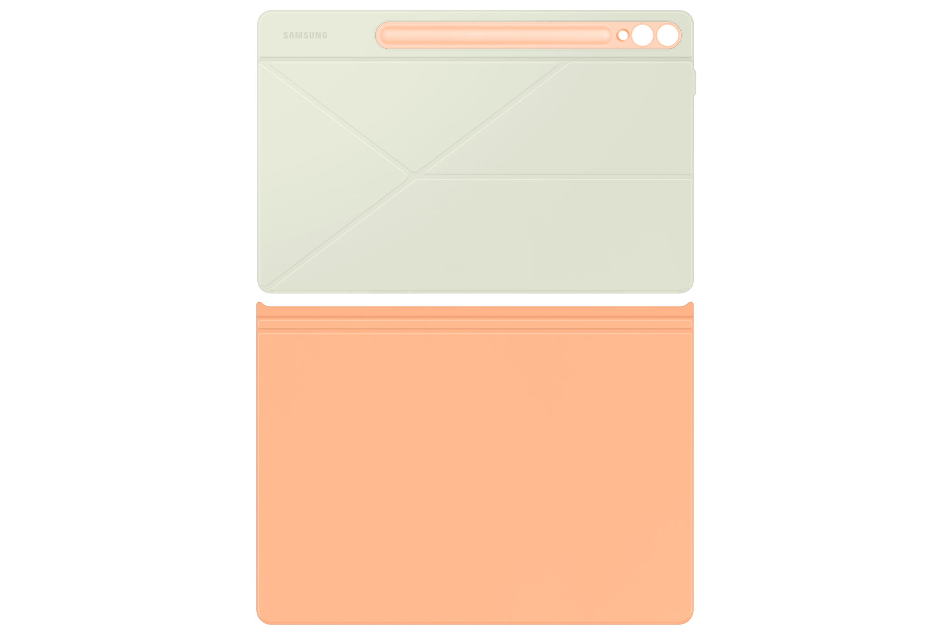 Smart Book Cover for Galaxy Tab S9+ / Tab S9 FE+ Back Orange 