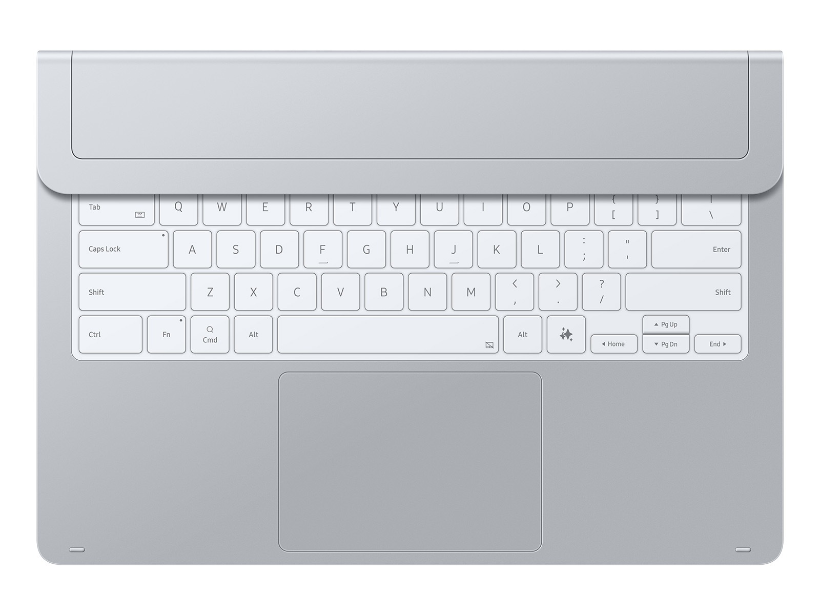 Tab S11 Ultra Pro Keyboard Silver - back