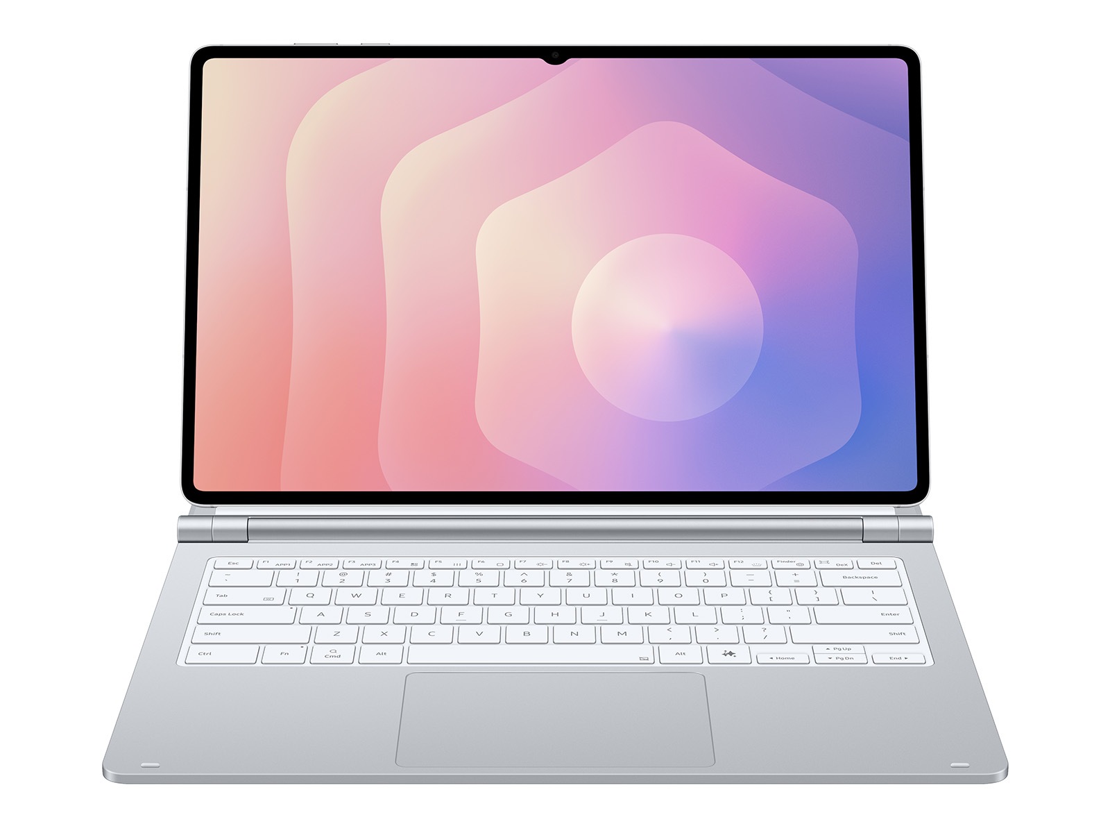 Tab S11 Ultra Pro Keyboard Silver - standing1