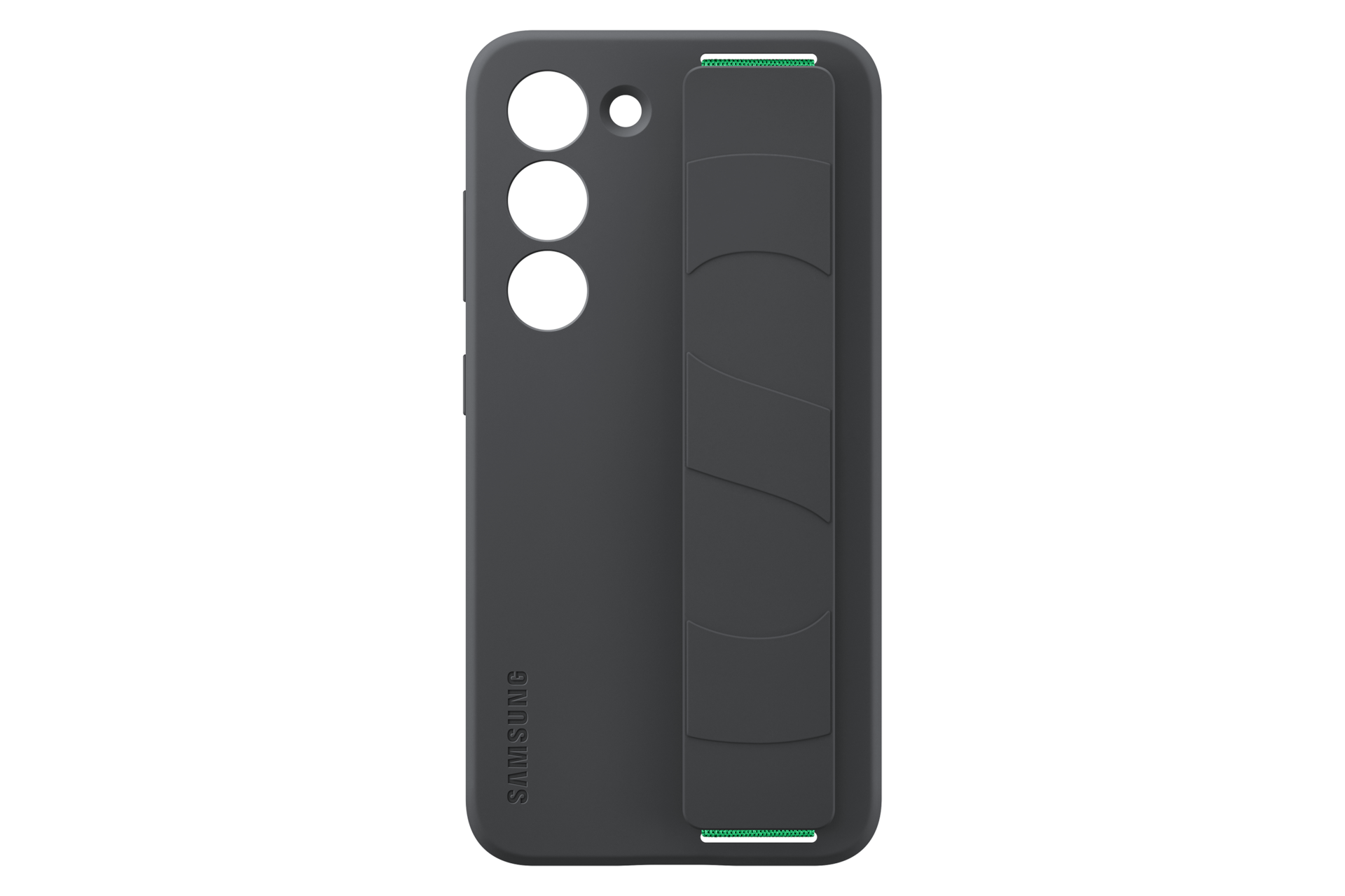 Galaxy S23 Silicone Grip Case Front-2 Black 