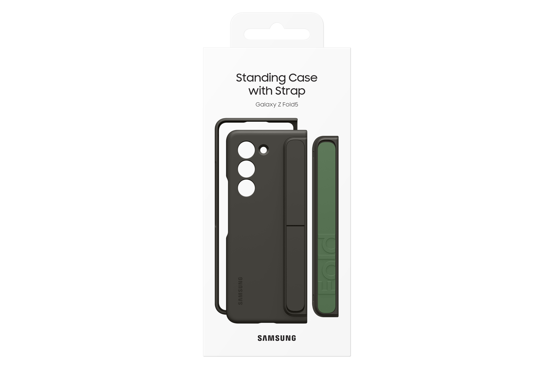 Galaxy Z Fold5 Standing Case with Strap, Graphite Package Graphite 