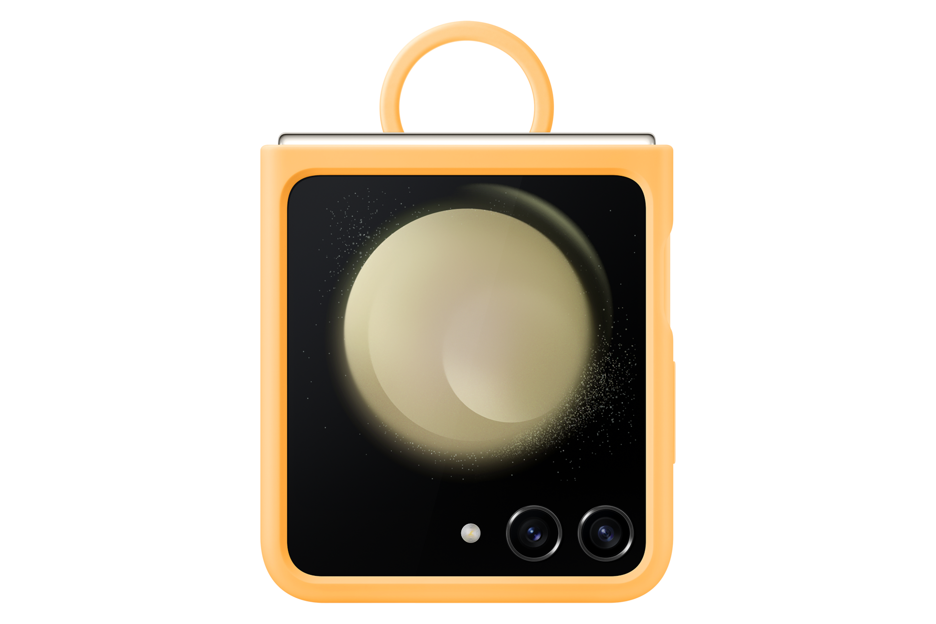 Galaxy Z Flip5 Silicone Case with Ring, Apricot