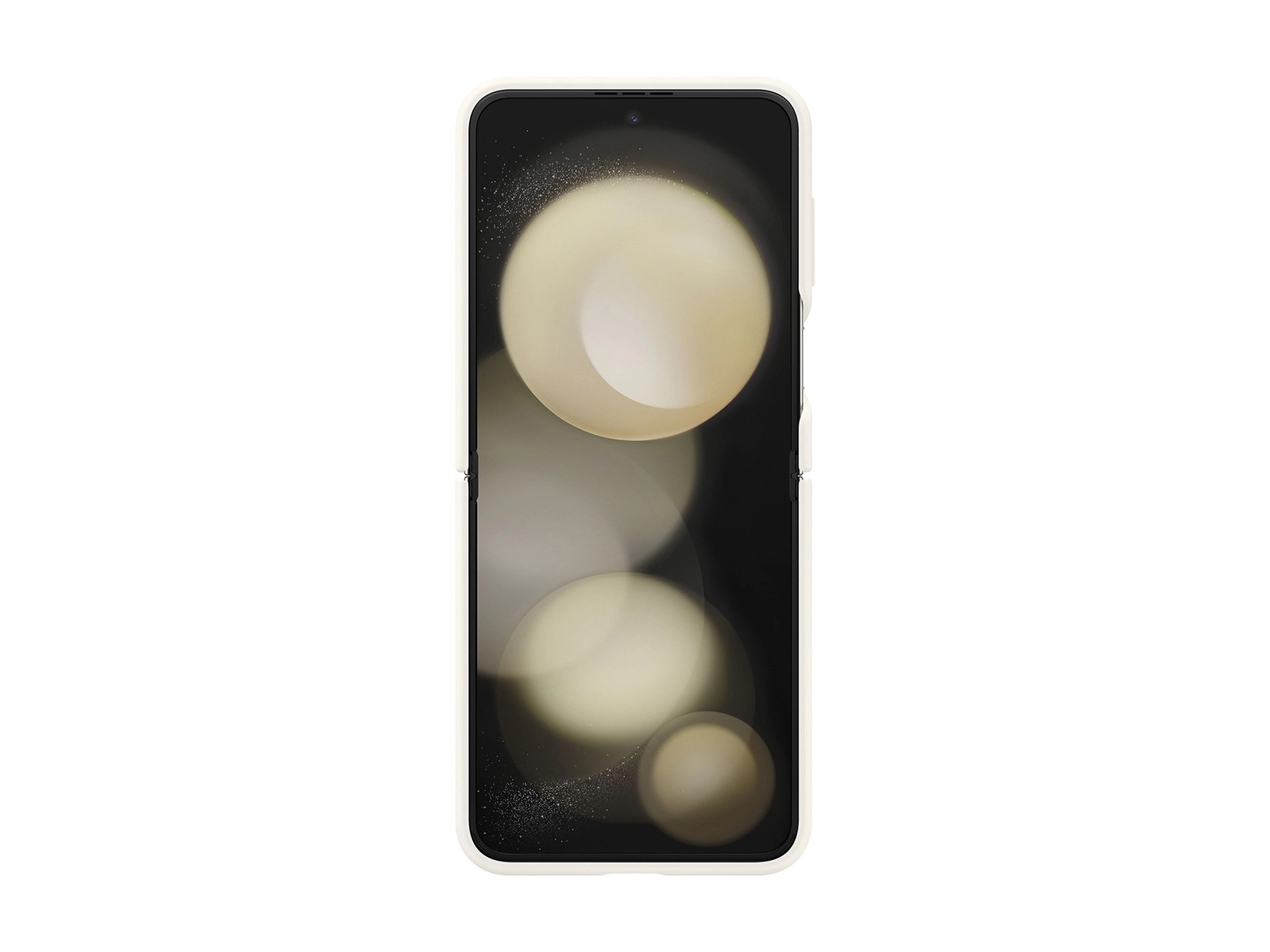 Galaxy Z Flip5 Silicone Case with Ring Cream